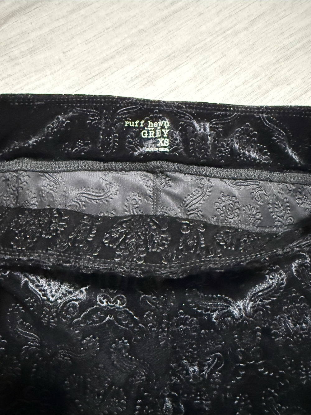 Ruff Hewn Black Velvet Patterned Bike Shorts - Picture 4 of 5